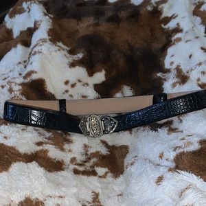 Etienne Aigner Black leather belt